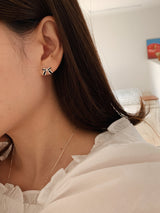 [925silver] アンドリボンピアス / [925silver] And ribbon earrings