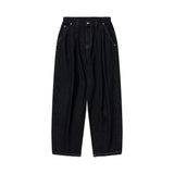ディープタックポイントデニムパンツ / DEEP TUCK POINT DENIM PANTS - BLACK