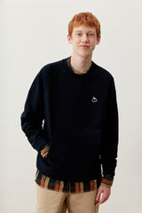 キルシーミドルチェリーポケット付きトレーナー／UNI MIDDLE CHERRY POCKET SWEATSHIRT KA [NAVY] (6597380702326)