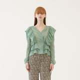 RUFFLED BLOUSE (MINT) (6579702923382)