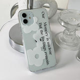 フラワーフォアMホワイトフォーンケース / Flower for M white phone case