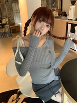 アンフッティドオフボウリブドニットTシャツ