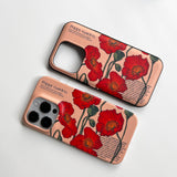 レッドポピー スマートフォンケース/Red Poppy (Galaxy) Matt Hard Case