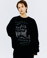 スウィングタイポスウェットシャツ/SWING TYPO SWEATSHIRT-CHARCOAL