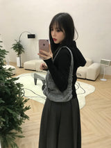 Behind hood T 