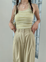 クリープクロップスリーブレス / Crepe Crop Sleeveless (5color)
