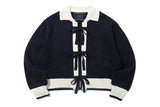 リボンカーディガン/RIBBON CARDIGAN_NAVY