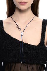 NO.481 [SILVER] CIRCLE CODE LOCK NECKLACE