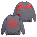 DRIP OVERSIZED HEAVY SWEAT CREWNECK PURPLE GRAY / BLACK (6609542545526)