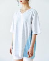 カラーブロックVネックTシャツ / COLOR BLOCK V-NECK T-SHIRT