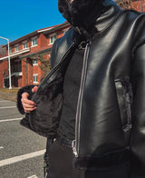 プロジェクトランレザームートンジャケット/[自主製作] Project ran leather mustang (1 color)