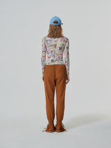WORLDWIDE CAT POSTCARD HALF NECK LONG SLEEVE (6682308706422)