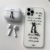 キャットドローイングバウンデリーAirPodsケース