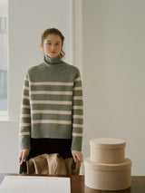 Striped wool turtleneck (6653797498998)