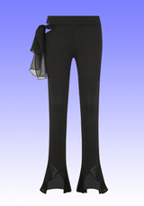 BLACK FLARED LEGGINGS (6624136593526)