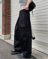 (UNISEX) バギーワイドコットンカーゴパンツ