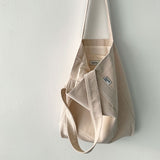 Corduroy simple line bag - ivory