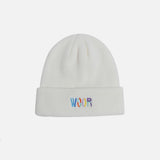 ロングカフビーニー / WOOR LONG CUFF BEANIE (IVORY)