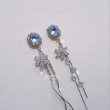  Diamond Petals Earring - Light Sapphire (Lovelyz Jiae, April Chaekyung Earring)