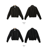Classic Autumn Crop Leather Jacket (2color)