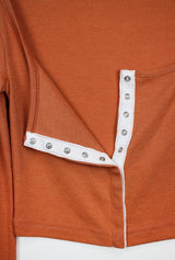 ロースナップカーディガンTシャツ/Low Snap Cardigan T-shirt (3color)