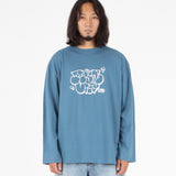 RLL1101 ストロークタグロゴロングスリーブ/RLL1101 Stroke Tagging Logo Long Sleeve - Stone Blue