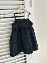 Ribbon Jacquard bustier mini dress
