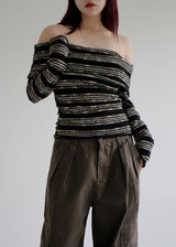 アリエルオープンショルダーニット/Ariel open shoulder knit