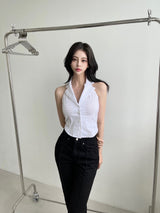 ストレートホルターシャツ/120. Straight halter shirt