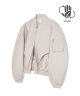 87-STAN026 [Vegan Leather]カーブドレイヤーボンバーレザージャケット