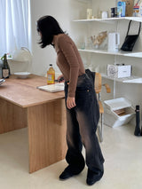 ヴィンテージオールドウォッシュワイドパンツ