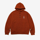 ボタンフリースフーディー/BUTTON FLEECE HOODIE_BRICK ORANGE