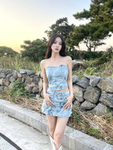 1013. Western eyelet denim mini sk