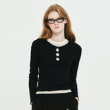 BOHEMIAN LAYERED SLIM LONG SLEEVE [BLACK]