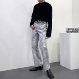 CRベルベットモックネックロングスリーブシャツ/CR Velvet Mock-neck Long-Sleeved Shirt (4 colors)