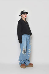 ビンテージワイドデニムパンツ/ vintage wide denim pants