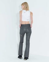 コーテッドバックスリットジーンズ / Coated Back Slit Jeans _ Grey