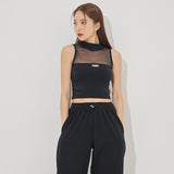 ミッドシースルー クロップドノースリーブ/mid see-through cropped sleeveless(9185)