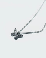 Black vintage butterfly necklace (6590332207222)