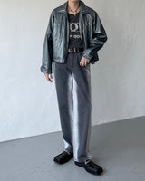 イーノックスクエアウィンクルレザージャケット / ENOC Square Winkle Leather Jacket (2 colors)