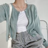 Round Neck Cardigan