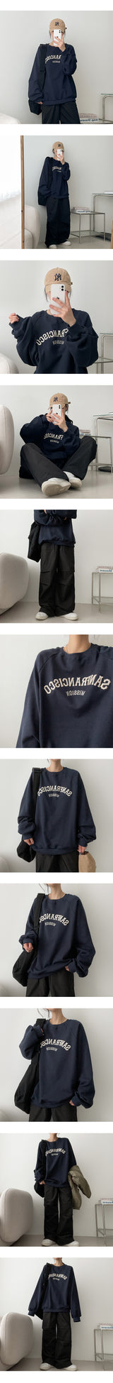 Sanf Zuri Embroidered Raglan Sweatshirt