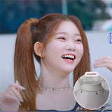 [Aespa Karina Necklace] Little Stars Choker Necklace - Silver Color