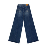 プリヴェラインワイド-レッグデニムジーンズ / PRIVÉ LINED WIDE-LEG DENIM JEANS - CREAM/DENIM BLUE