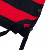 ストライプ ロープ クロップド ニットウェア / SK Stripe rope cropped knitwear (2 colors)