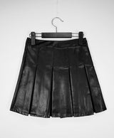 コンビレザープリーツスカート / Combi Leather Pleated Skirt (3color)