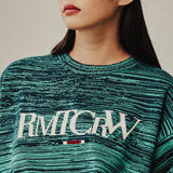 ボタンスリーブニット / BUTTON SLEEVE KNIT TOP_MELANGE MINT