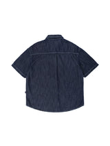 リネンオーバーデニムシャツ / M205 LINEN OVER DENIM SHIRT_DEEP BLUE