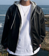メリーディタッチャブルフーディライダージャケット / MELLY DETACHABLE HOODY RIDER JACKET(2COLOR)