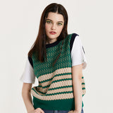 HONEY COMB KNIT VEST_GREEN (6680839782518)
